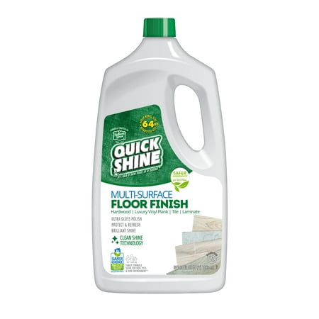 Quick Shine Multi-Surface Floor Finish, Pfas-Free Formula, All Purpose Household Floor Polish, 64 oz