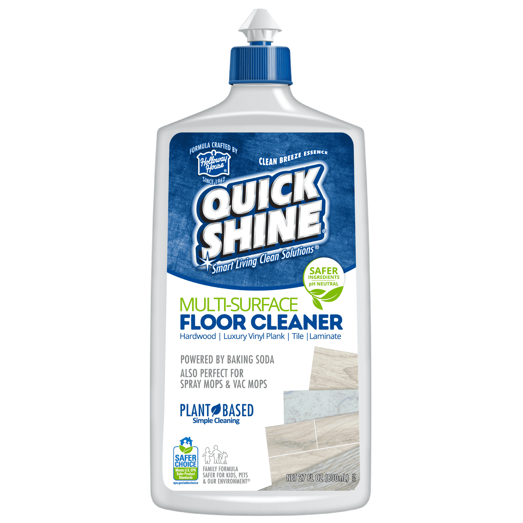 Quick Shine MultiSurface PlantBased Liquid Floor Cleaner, Fresh Scent