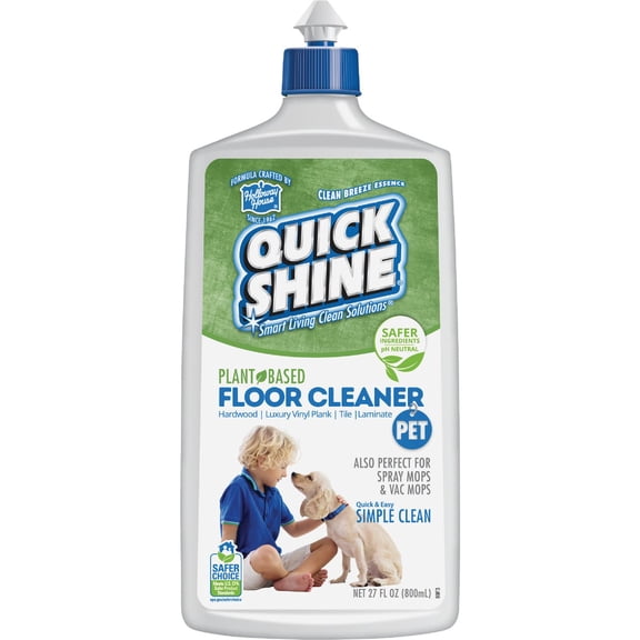 Quick Shine Plant Based Pet Floor Cleaner 27 oz, Pack of 2