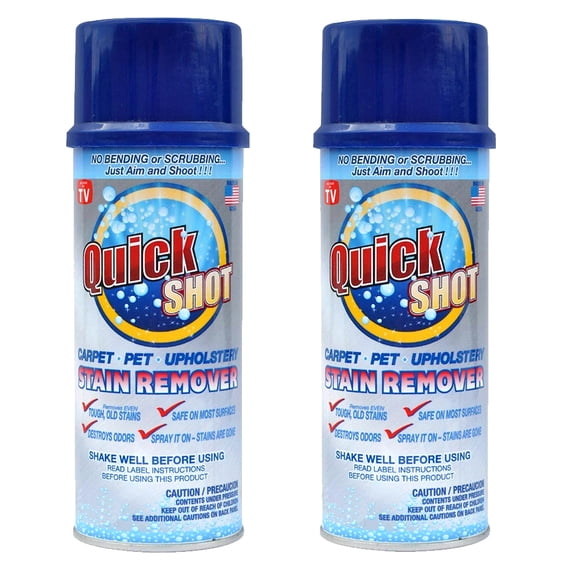 Quick Shot Clean Grease Pet Stain Spray Remover On Couch Carpet Upholstery