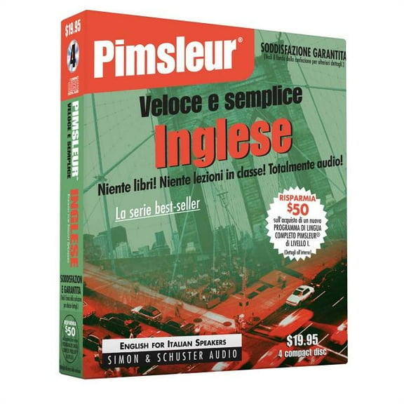 Quick & Simple: Pimsleur English for Italian Speakers Quick & Simple Course - Level 1 Lessons 1-8 CD : Learn to Speak and Understand English for Italian with Pimsleur Language Programs (Series #1) (Edition 1) (CD-Audio)