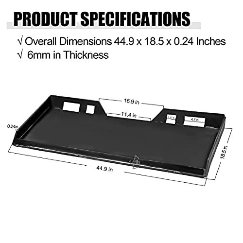 Quick Skid Steer Attachment, Heavy Duty Universal Quick Attach Plate