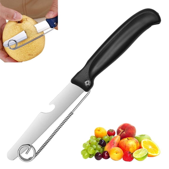 Quick Slicing Knife,2-in-1 Magic Fruit Vegetable Peeler,Cut-proof Hands Quick Slicing Knife,Multifunctional with Removable Spring,Veggie Peelers,Stainless Steel Vegetable Peeler And Slicer