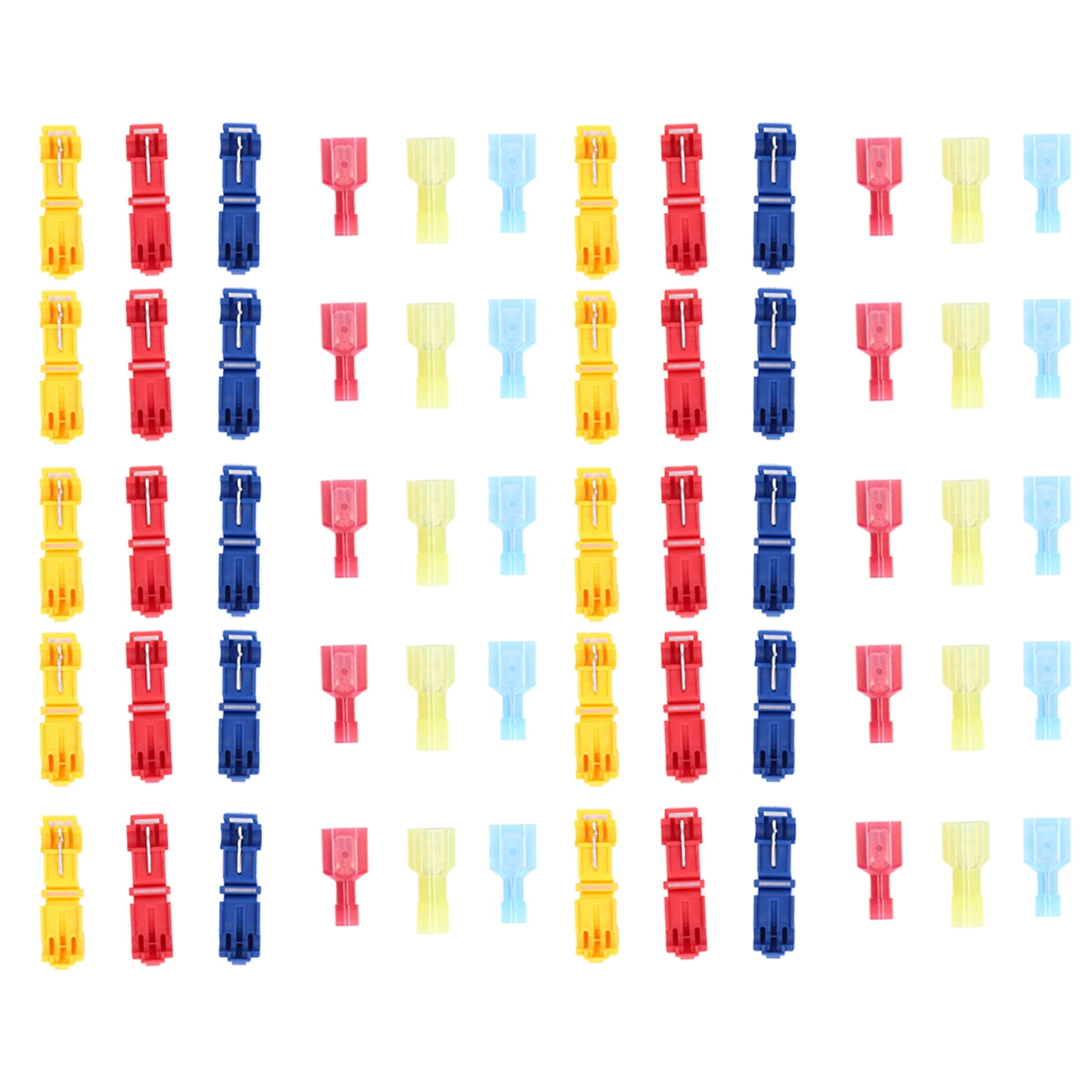 Quick Splice Electrical T Connectors Set, Nylon Fully Insulated Male