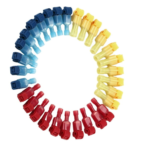 Quick Splices Electrical Connectors Assortment Nylon Insulated Male Spades set