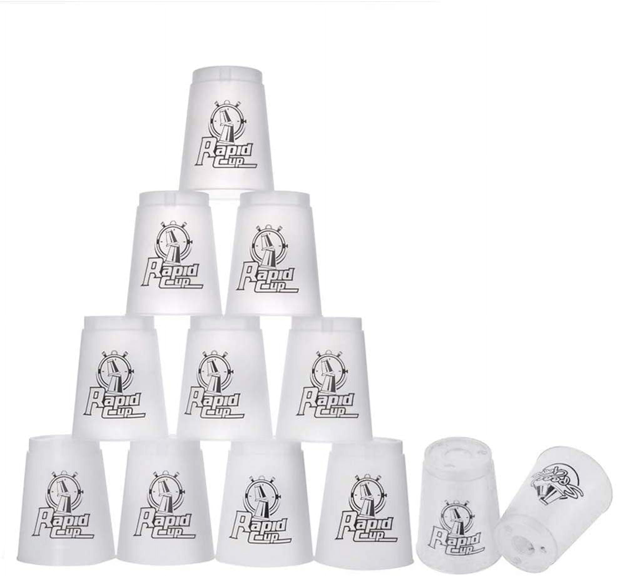 Biutee Quick Stack Cups, 12 Pack Stacking Cups Game Kids Toy Stackable ...