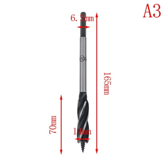 Quick Start Wood Drill Bit Set Thick Screw Points Clean And Smooth Holes