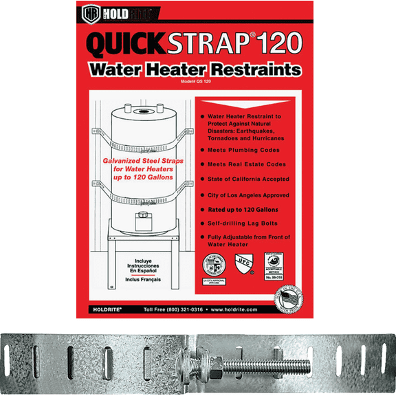 Quick Strap Water Heater Restraining Strap - Pack of 2 Residential Use, Standard Application