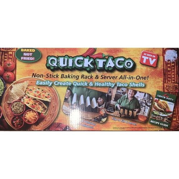 Quick Taco Non-Stick Baking Rack Server All in One As Seen on TV