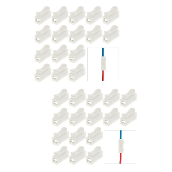 Quick Terminal Electrical Cable Connectors Splice Blocks for Wire Connecting Self-locking White