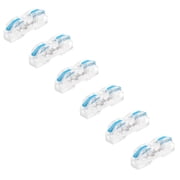 Quick Terminal Wire Connectors, Conductor Compact Connector Electrical Wiring Terminal Lever Wire Connectors for Circuit Inline Splices, 50 Pcs, 1.55x0.35x0.57"