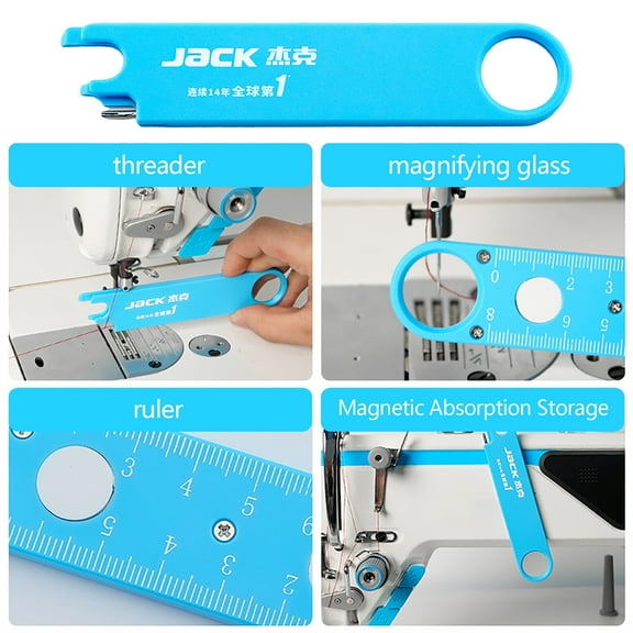 Quick Threading Device For Sewing Machine, High Definition Magnifying Lens Needle Threader, Ends Strain And Makes Threading Needles Quick And Easy For Everyone, Even In Low Light (Sky Blue*3)