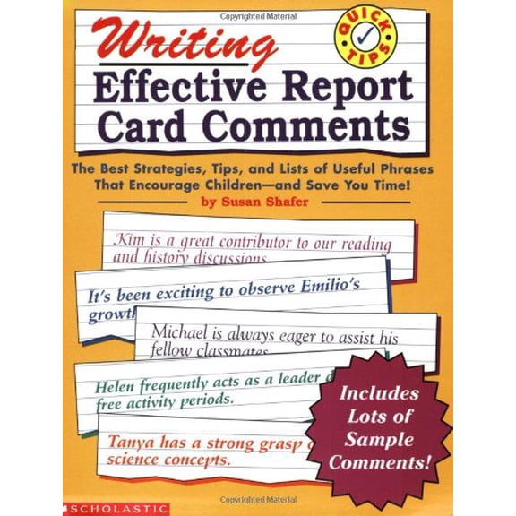Pre-Owned Quick Tips, Writing Effective Report Card Comments (Paperback)
