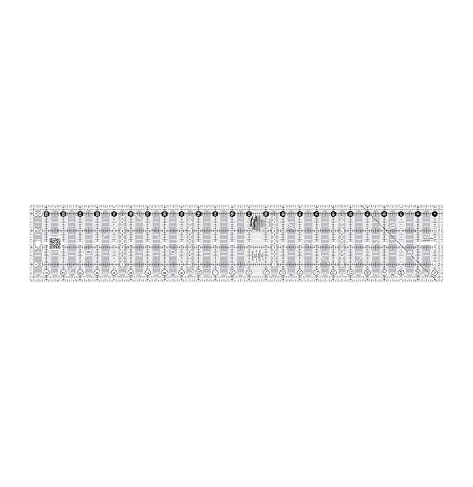 Creative Grids Quick Trim & Circle Quilting Ruler - 3.5x12.5 Inch Non-Slip Acrylic Ruler For Sewing & Crafts