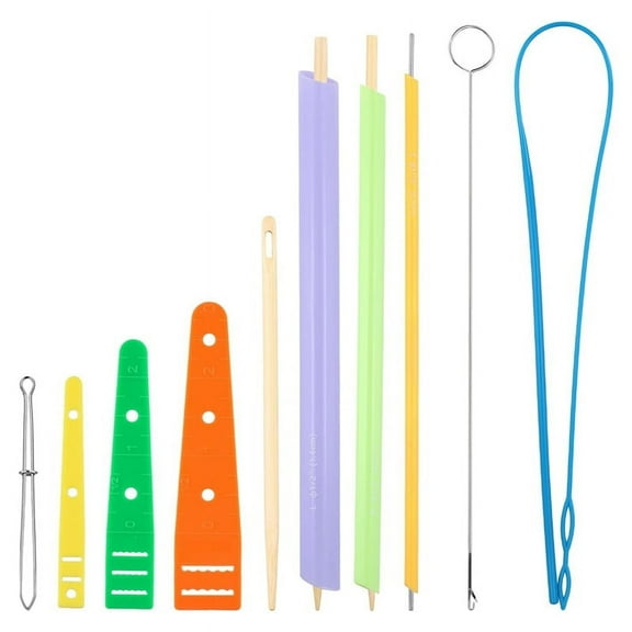 Quick Turn Fabric Set, Versatile Fabric Tube Turner for Sewing Drawstring Threader Tool Fabric Turning Tube