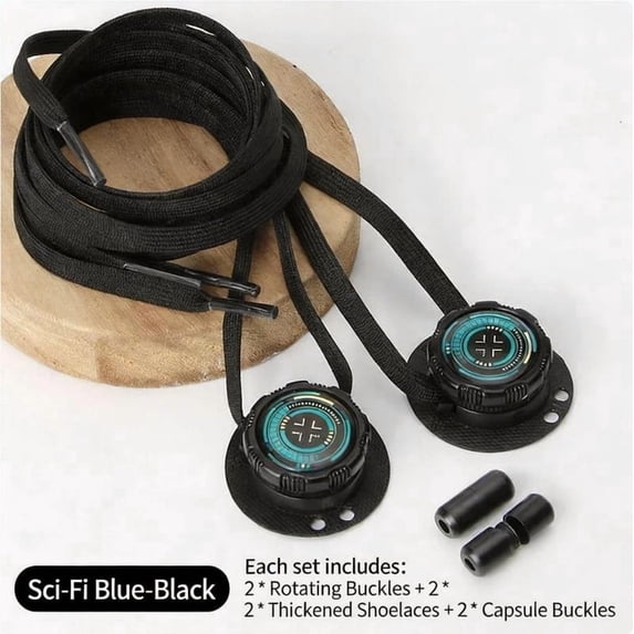 Quick Twist No Tie Shoe Laces, Twist-Button Rotating Dial Lazy Shoelaces, Thick Flat Elastic Replacement Laces,One Size Fits All, for Kids Adults