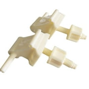 Quick and Easy Installation White Plastic Toilet Seat Hinge Replacement Set/ NEW