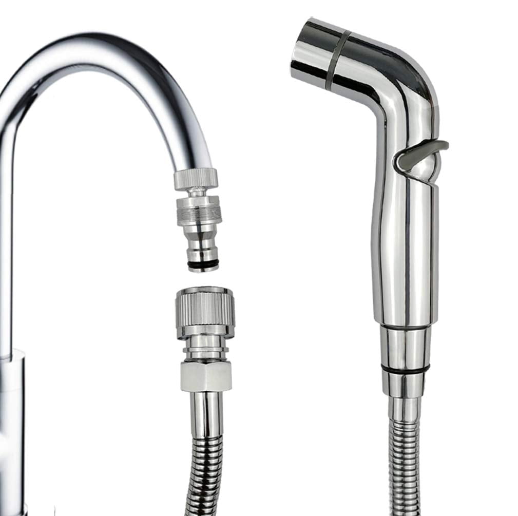 Quick-connect Sink Faucet Sprayer Kit  Hose Accessories Detachable Metal Adapter With Hand Shower Hair Washing Pet Cleaning For Bathroom/kitchen (quick Connect Sprayer)