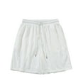 thumbnail image 1 of Quick-dry Athletic Shorts for Men Drawstring Solid Workout Gym Running Summer Sport Shorts White,XL, 1 of 5