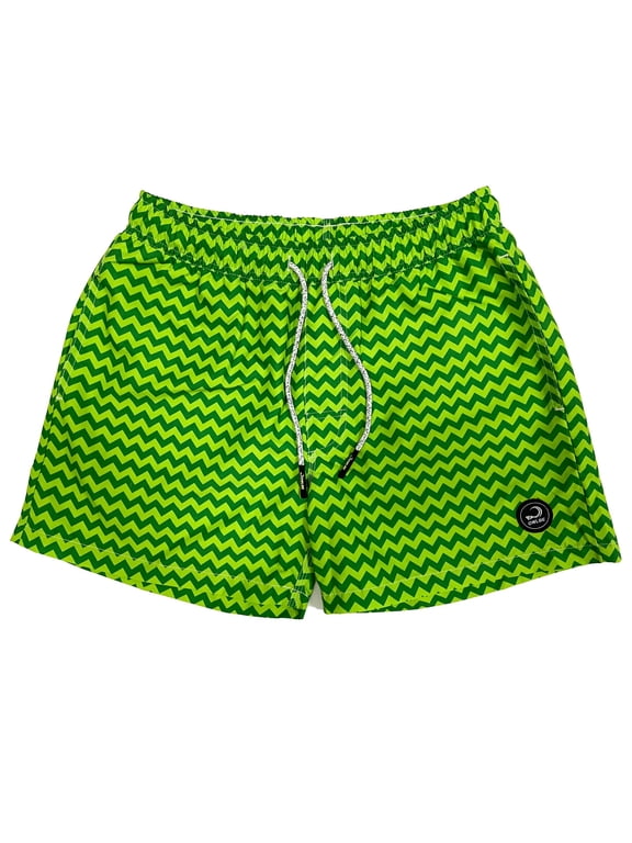 Quick dry & soft men swim trunks elastic waist men beach shorts 4 inches inseam length