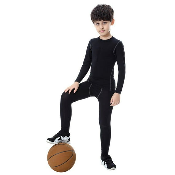 Quick-drying Kids Boys Long Thigh Compression Base Layer Skins Shorts
