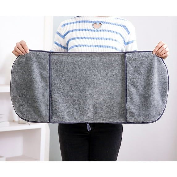 Quick-drying Pet Dog and Cat Towels Soft Fiber Towels Water-absorbent Bath Towel Convenient Pet Shop Cleaning Towel Pet Supplies (Gray)