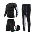 thumbnail image 1 of Quick-drying sports suit men's summer short-sleeved T-shirt workout clothes running equipment tights training three-piece basketball, 1 of 6