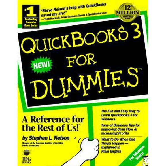 Pre-Owned Quickbooks 3 for Dummies (Paperback) 1568842279 9781568842271