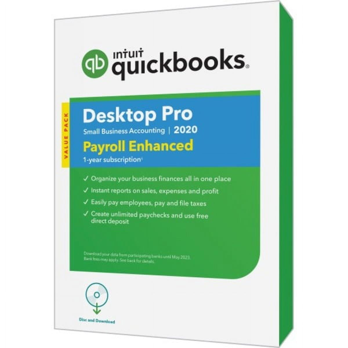 QuickBooks Desktop 2020 Pro With Enhanced Payroll