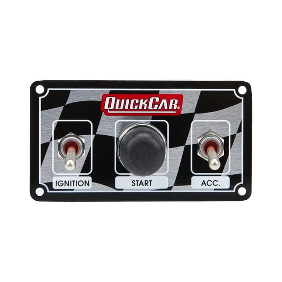 QuickCar 50-020 Flag Plate 2 Micro Switch/1 Button Switch Panel