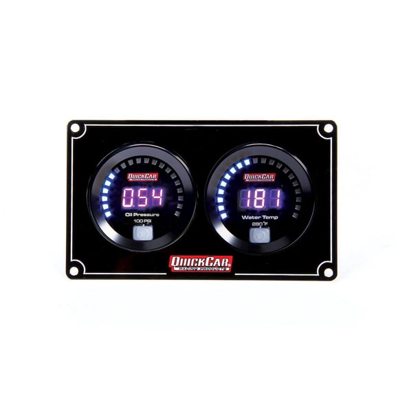Quickcar Racing Products Digital 2-Gauge Panel OP/WT