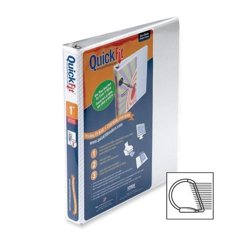 QuickFit DRing View Binders 1" Binder Capacity DRing Fastener(s
