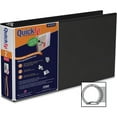 thumbnail image 1 of QuickFit Landscape Round Ring View Binder for Spreadsheets 2" Binder Capacity - Legal - 8 1/2" x 14" Sheet Size - Round Ring Fastener(s) - 2 Internal Pocket(s) - Black - Recycled - Heavy Duty - 1 Each, 1 of 5