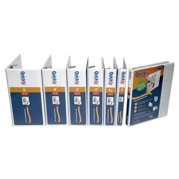 QuickFit Polypropylene Non-Locking D-Ring View Binder - Black - 2 in.