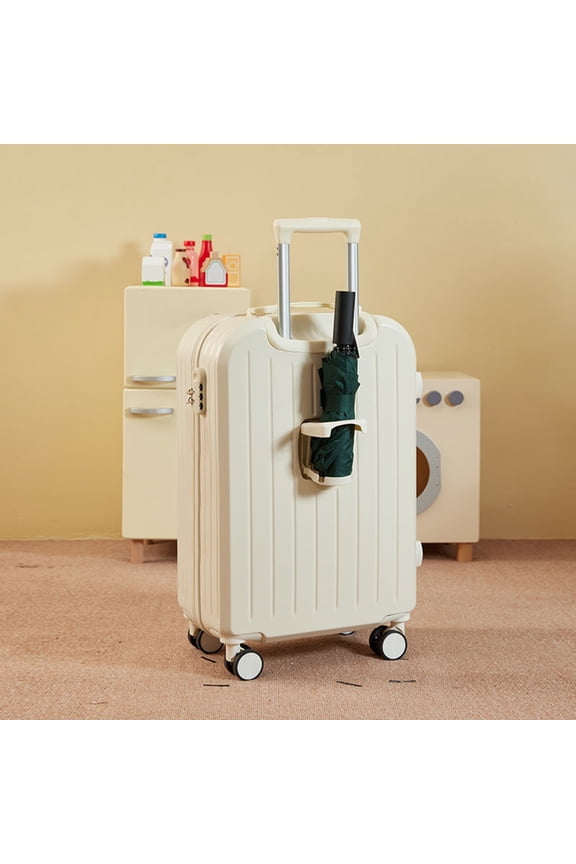 FOULEZRE 20-inch hard case - scratch resistant, USB charging port, hook, combination lock, silent universal wheel