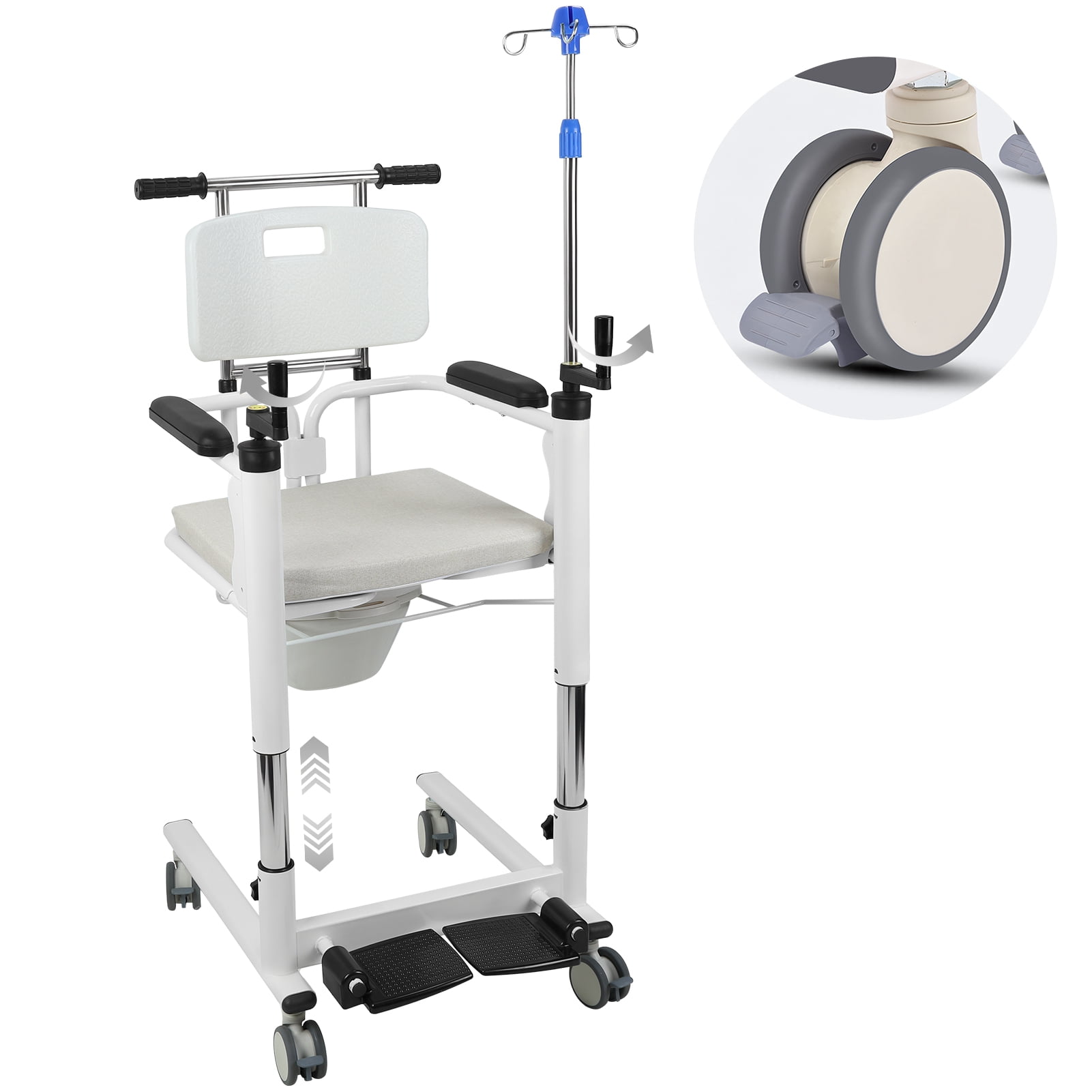 QuickGo Patient Lift Transfer Chair, Portable Transfer Chair for Senior Adults, Bed to Toilet Transfer Lift, Portable Patient Lift Wheelchair for Home and Car