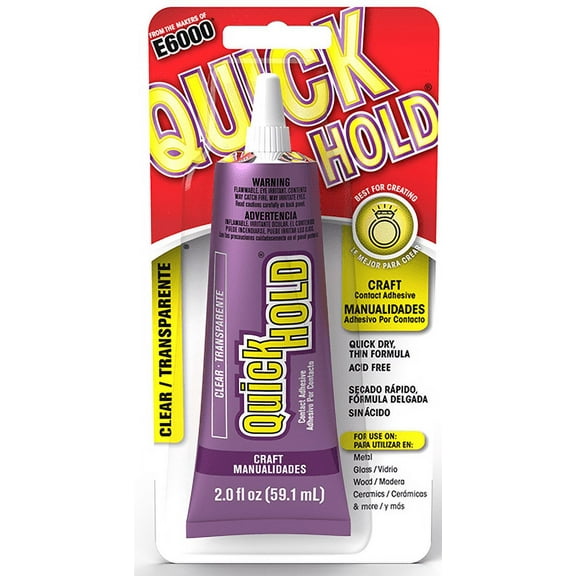 QuickHold All-Purpose Water Resistant Adhesive, Clear 2 oz