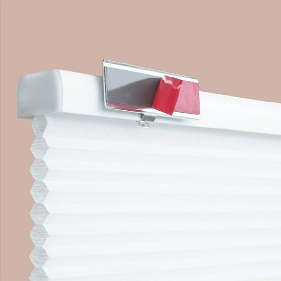 REGAL estate QuickInsta PeelMount No Drill No Tool Cordless 1" Light Filtering Cellular Shade, 35"W x 60"H, White