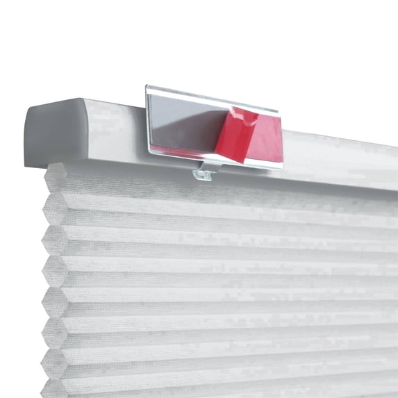 REGAL Estate No Drill Easy Install Cordless 1" Cellular Shades, Light Filtering, QuickInsta PeelMount, 37.5" W x 60" H, Light Gray