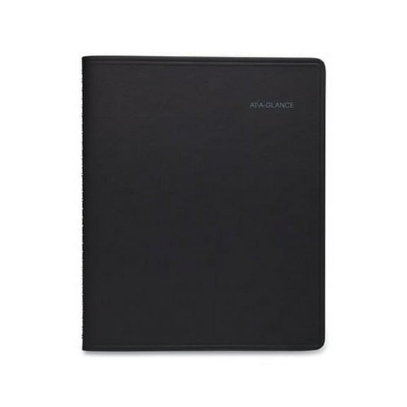 QuickNotes Weekly/Monthly Appointment Book 10 x 8, Black, 2022