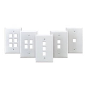 QuickPort 1 Gang 1 Socket Midsize Faceplate