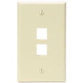 thumbnail image 1 of Leviton Almond Quickport 2-Port Wallplate 41080-2AP, 1 of 2