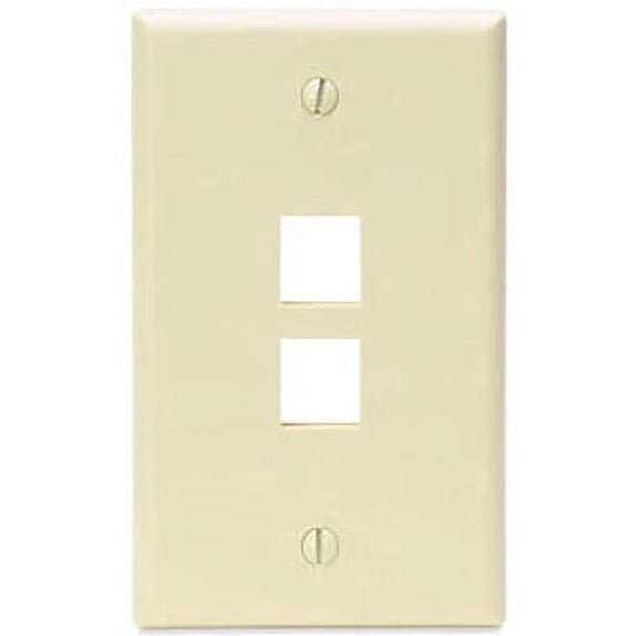 Leviton Almond Quickport 2-Port Wallplate 41080-2AP