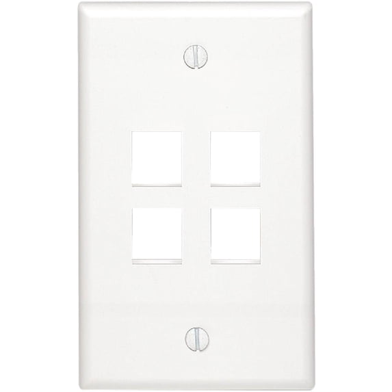 Leviton Almond Quickport 3-Port Wallplate 41080-3AP