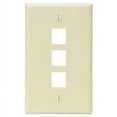thumbnail image 1 of Leviton Almond Quickport 3-Port Wallplate 41080-3AP, 1 of 1