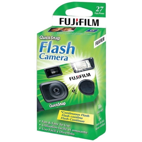 QuickSnap 400 Disposable Flash Camerain Flash Color Negative Film Disposable Camera, 400, 27 Exposures