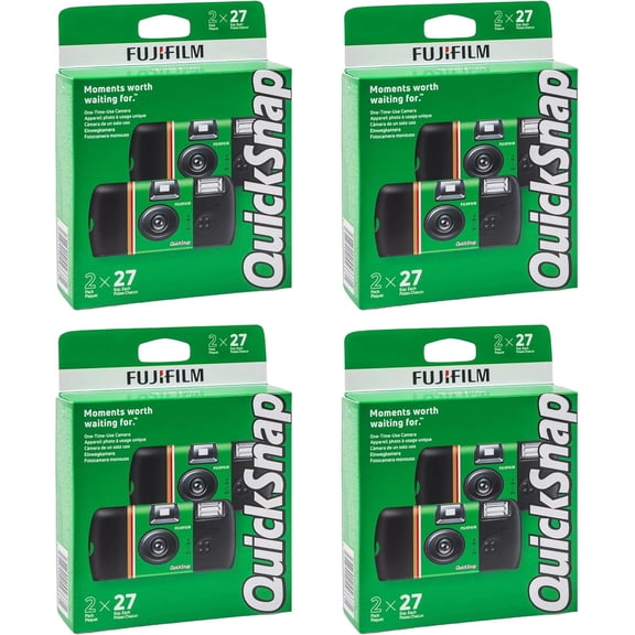 QuickSnap Flash 400 One Time Use 35mm Camera with Flash, 27 Exposures, 8-Pack