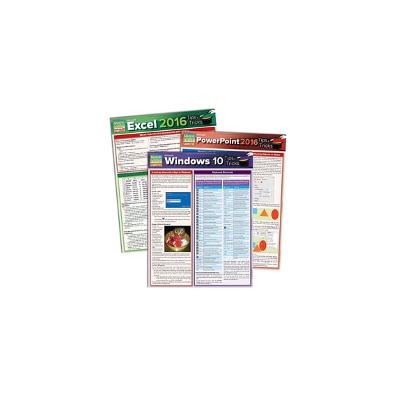 QuickStudy Microsoft Office 2016 - Shortcuts Reference Set (2498005) 9781423234241