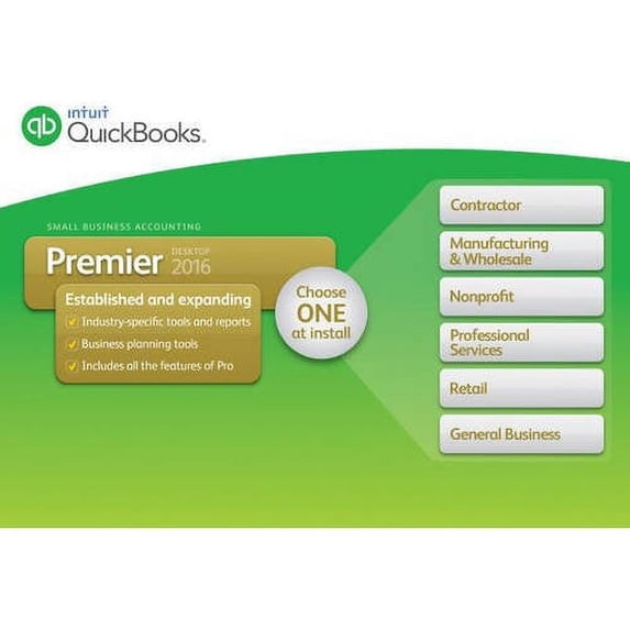 Quickbooks : Intuit, QuickBooks Premier 2016 (Digital Code) 1 User