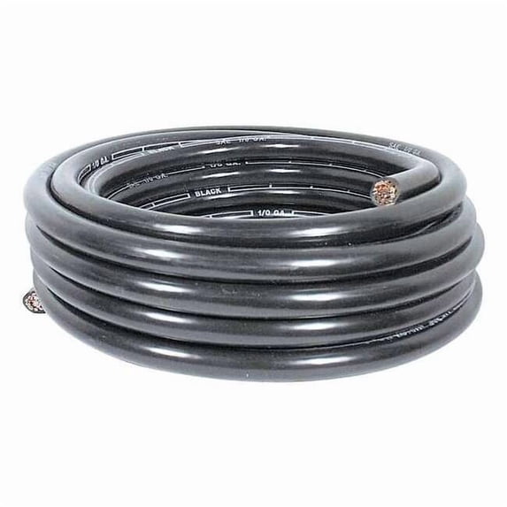 Quickcable Battery Cable,1/0 AWG,Solid,60V,PVC,Blk 200106-396-025